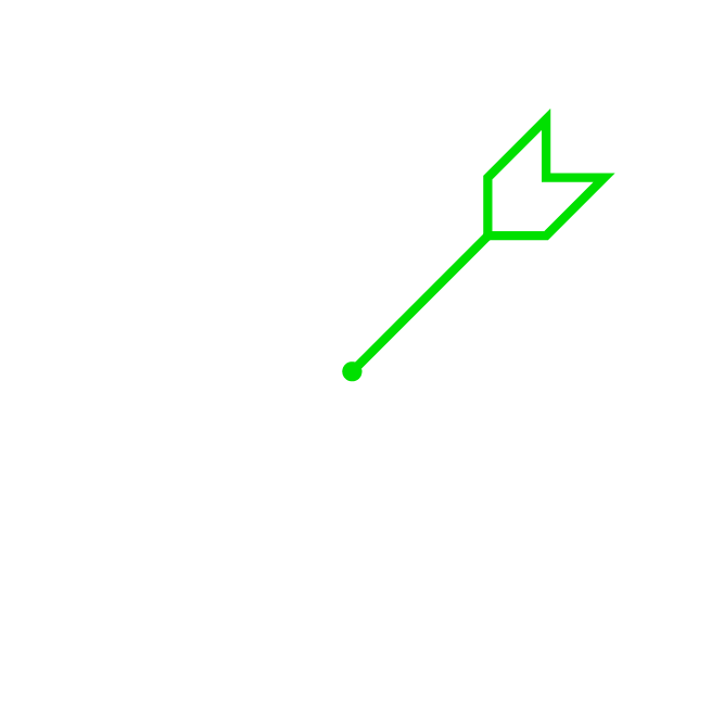 A green arrow hits the center of a white target on a solid green background, symbolizing precision and success.