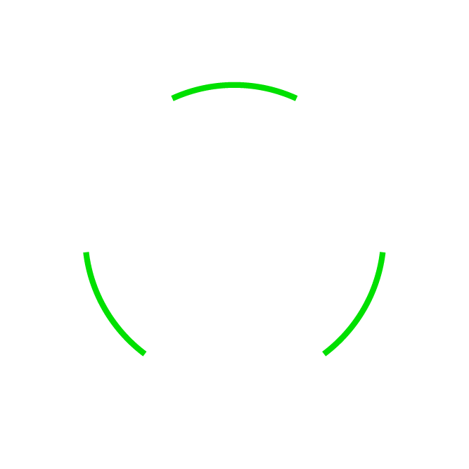 The image features a minimalistic line art with three people icons connected by green arcs, symbolizing communication or teamwork on a transparent background.