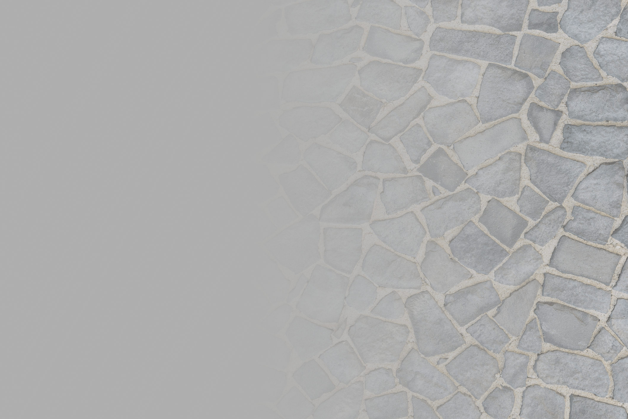 a background image of non-uniform tiles on the right half. The image fades to grey on the left half