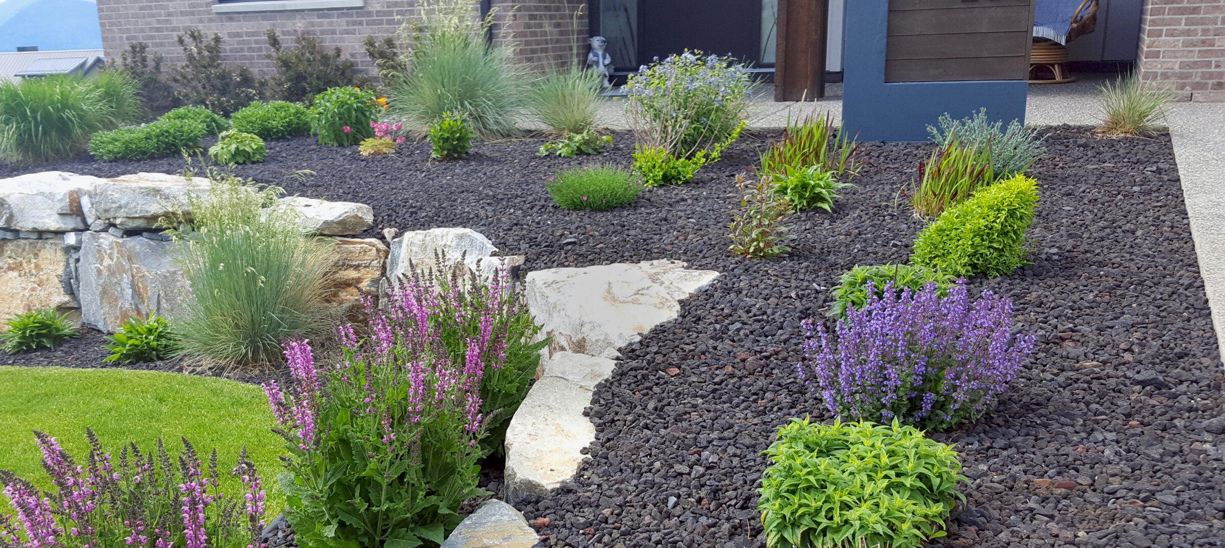 Low-maintenance landscaping ideas using drought resistant plantings.